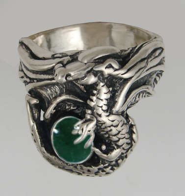Sterling Silver Fluorite Dragon Ring Size 9 Sterling Silver Fluorite Dragon Ring Size 9